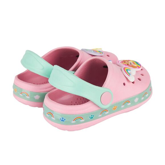 Paw Patrol Girls Skye & Everest Button Clogs / Pink/Green - Picture 2 of 4